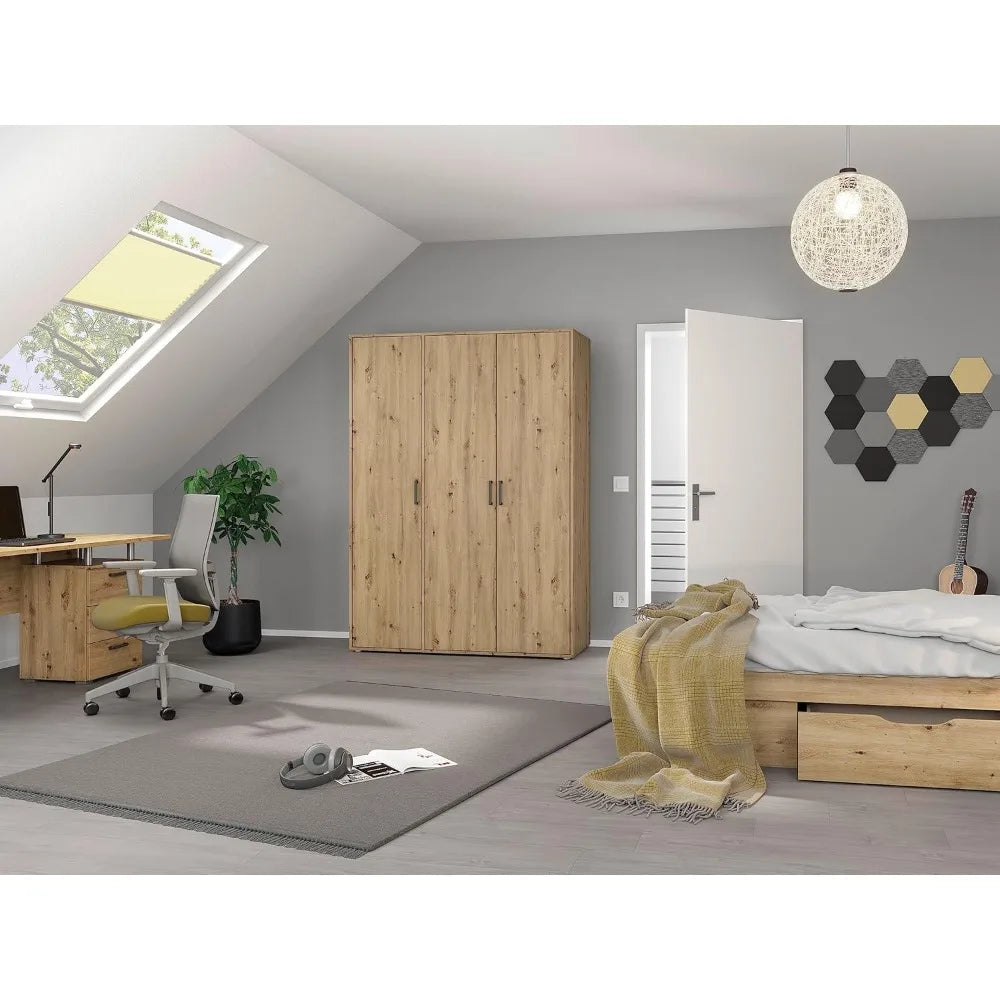 Moderner Kleiderschrank Eiche Artisan | Funktionaler Stauraum & Zeitloses Design