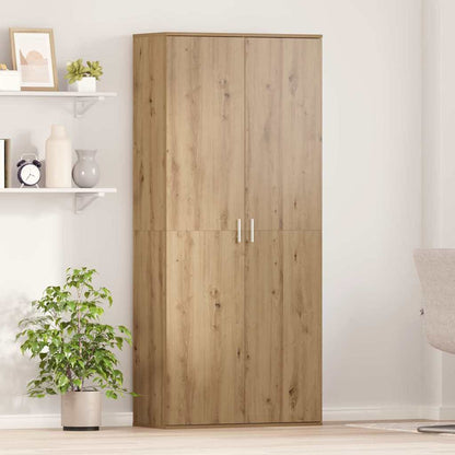 Premium Highboard aus massiver Eiche | 80 X 35 X 180 cm | Handgefertigter Design-Schrank | Rustikale Vitrine & Kommode für Wohn- und Esszimmer