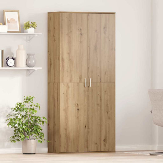 Premium Highboard aus massiver Eiche | 80 X 35 X 180 cm | Handgefertigter Design-Schrank | Rustikale Vitrine & Kommode für Wohn- und Esszimmer