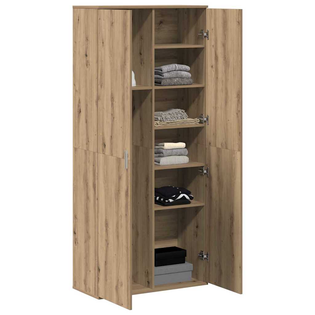 Premium Highboard aus massiver Eiche | 80 X 35 X 180 cm | Handgefertigter Design-Schrank | Rustikale Vitrine & Kommode für Wohn- und Esszimmer