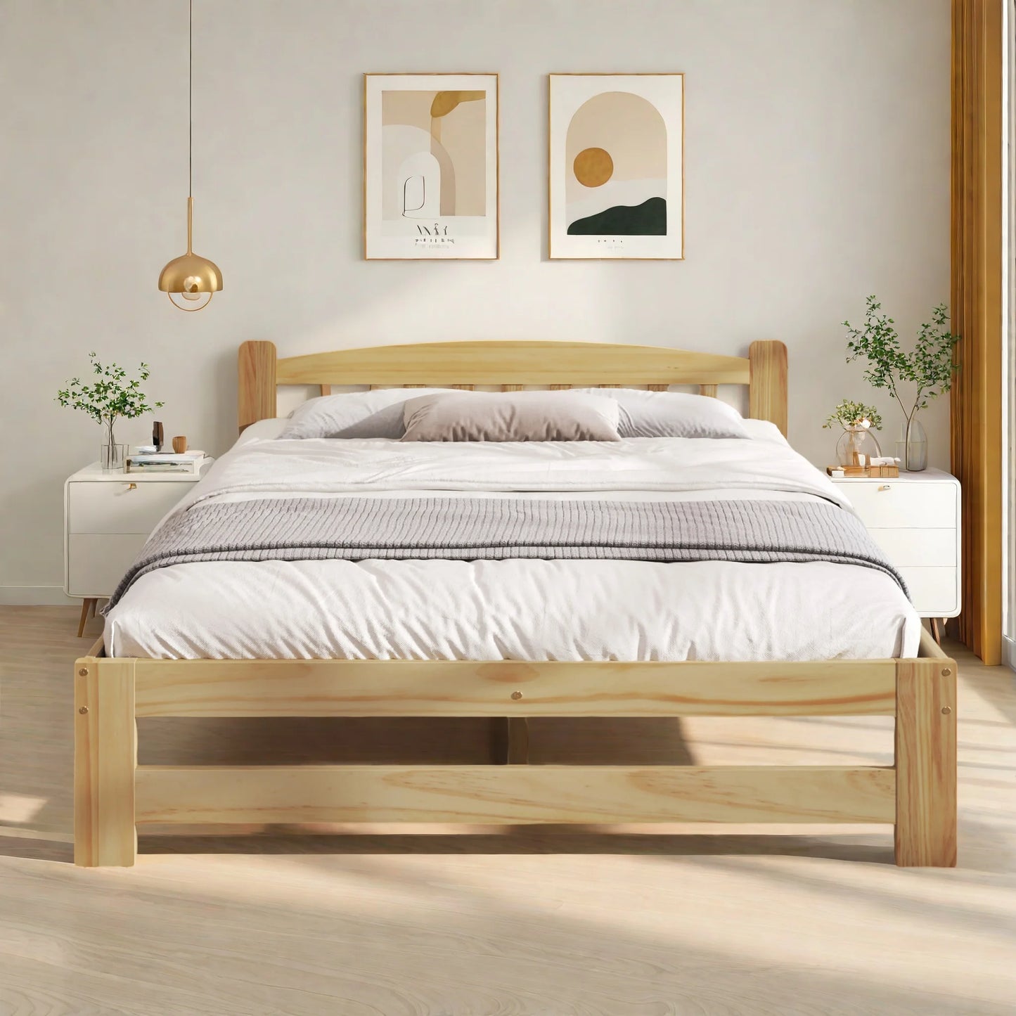 Massivholzbett 90 x 200 cm