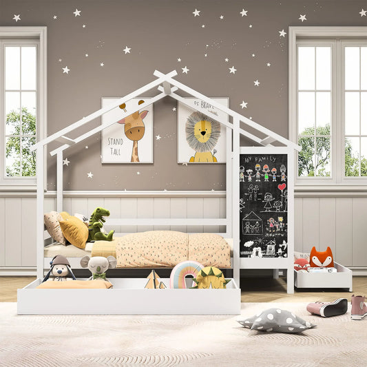 Wooden House Bed for Kids