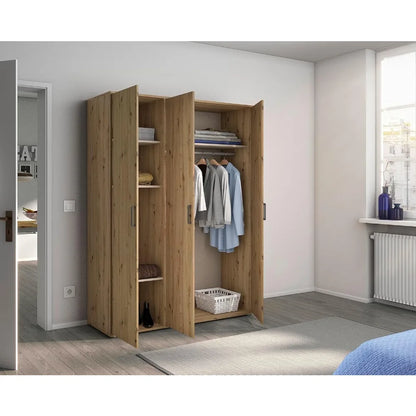 Moderner Kleiderschrank Eiche Artisan | Funktionaler Stauraum & Zeitloses Design