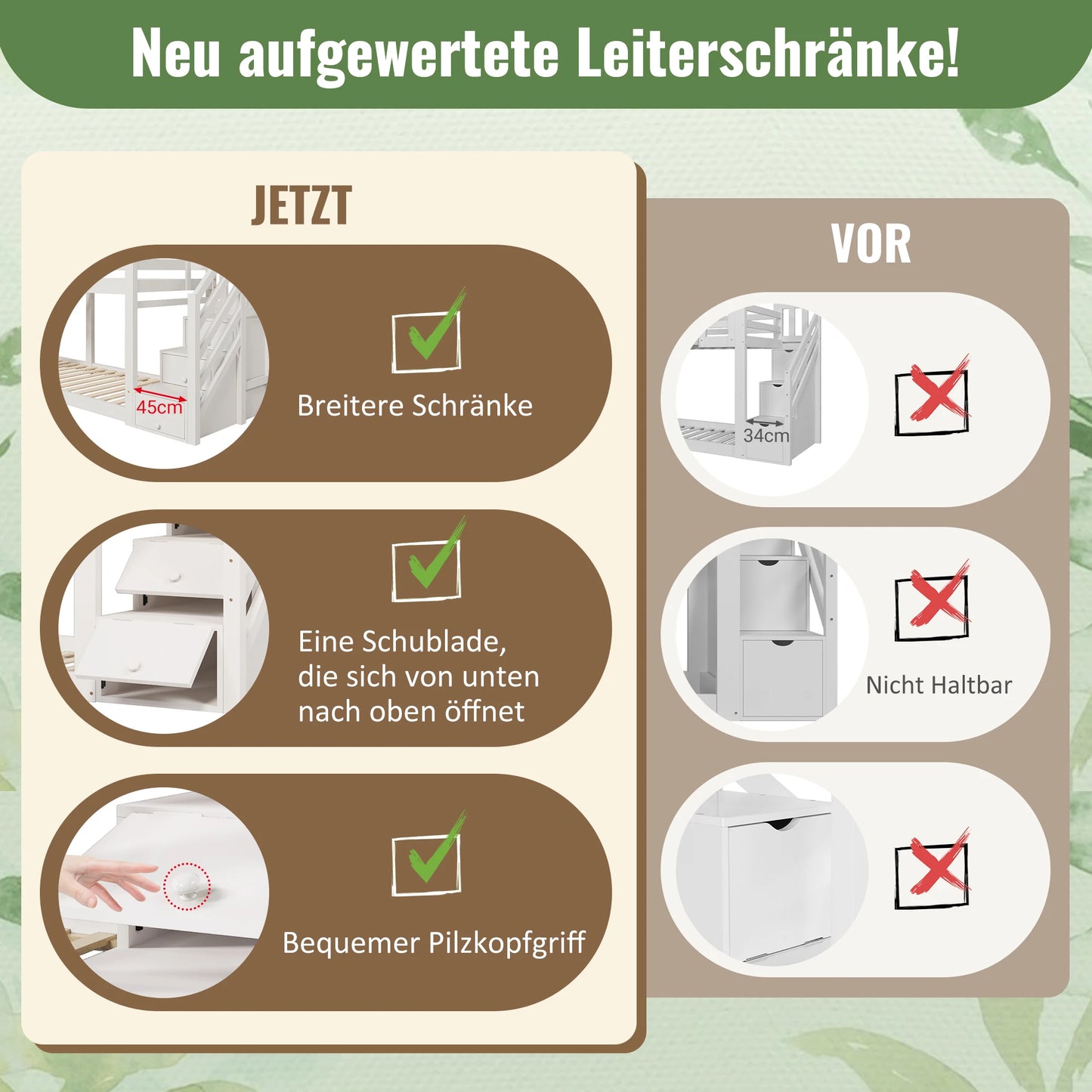 Kinder-Etagenbett "Sternennacht" mit Treppen-Stauraum | Haus-Design| Weiß (90 x 200 cm)