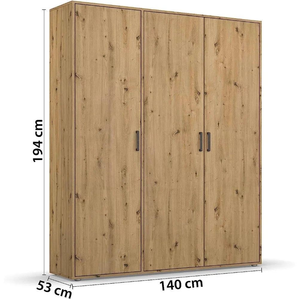 Moderner Kleiderschrank Eiche Artisan | Funktionaler Stauraum & Zeitloses Design