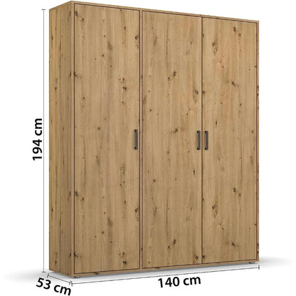 Moderner Kleiderschrank Eiche Artisan | Funktionaler Stauraum & Zeitloses Design