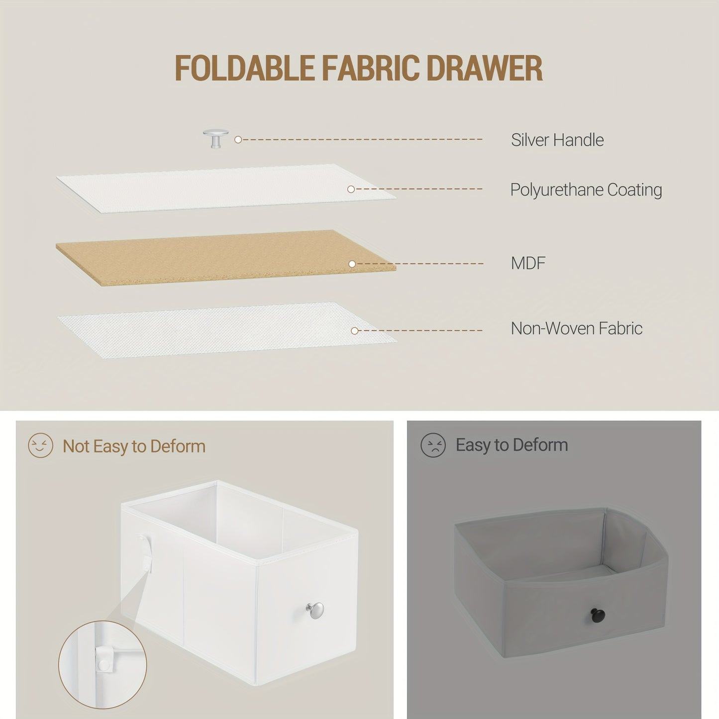 Design-Schminktisch Weiß | Robustes Eisen-Gestell & Stoff-Schubladen | LED-Beleuchtung | Großer HD-Spiegel | 7 Schubladen & 6 Regalfächer