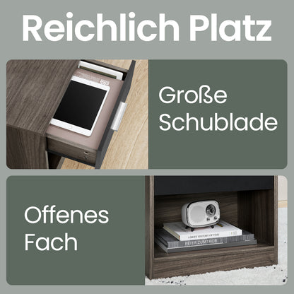 Moderner Nachttisch mit Schublade & offenem Fach | Beistelltisch für Schlaf- & Wohnzimmer | 28 X 39 X 41 cm | 4 Farben verfügbar