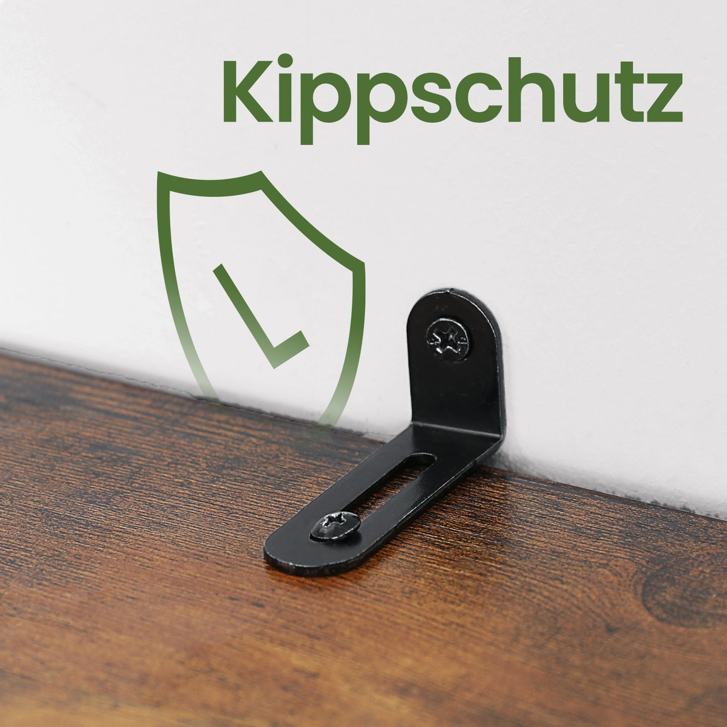 Industrie-Design Standregal mit Schrank | 4 Etagen & Doppeltür | Robustes Stahlgestell | 74 X 154,5 cm