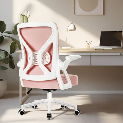 Airchros Ergonomischer Bürostuhl | Verstellbare Lendenwirbelstütze | Hochklappbare Armlehnen | Wippfunktion | Belastbar bis 150 kg