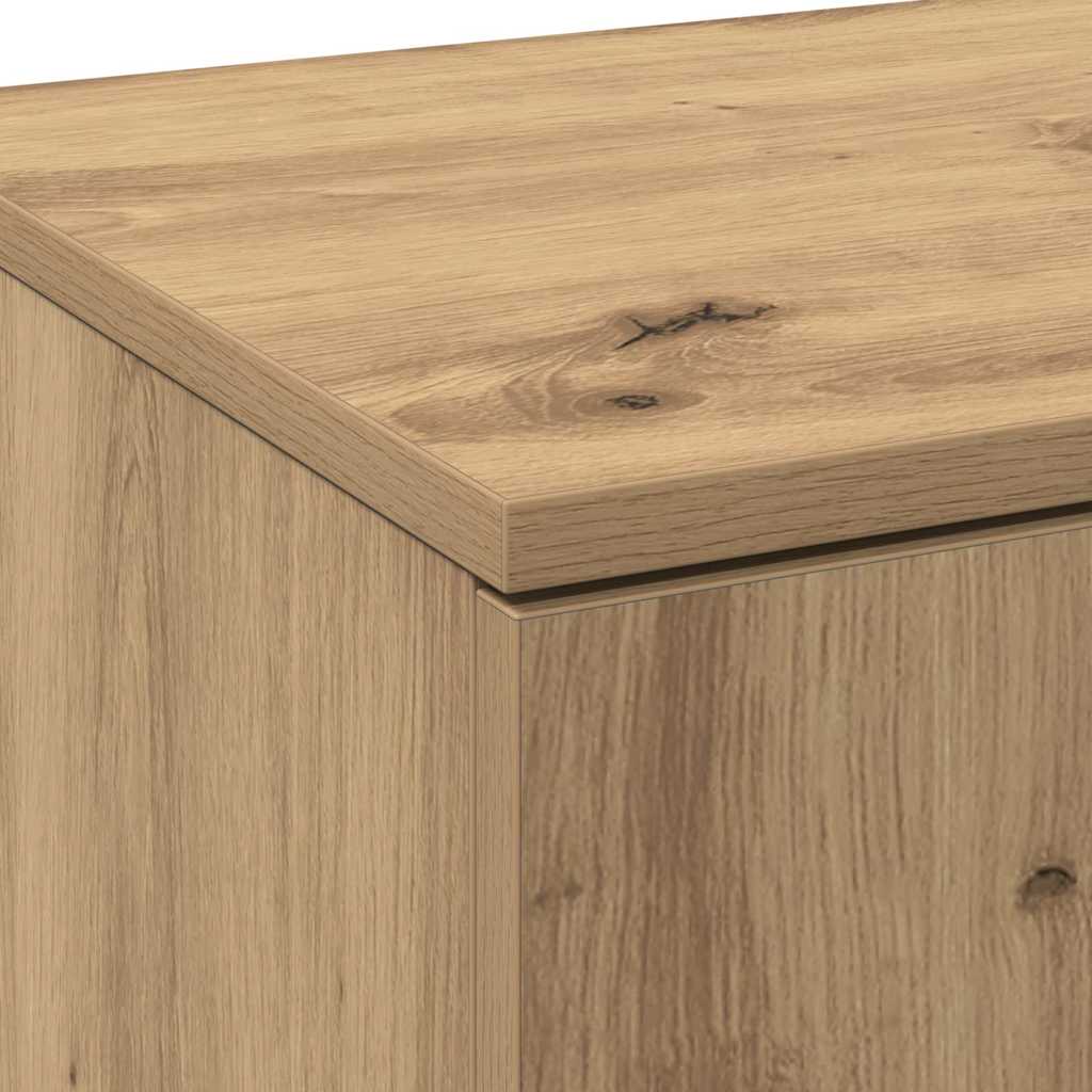 Premium Highboard aus massiver Eiche | 80 X 35 X 180 cm | Handgefertigter Design-Schrank | Rustikale Vitrine & Kommode für Wohn- und Esszimmer