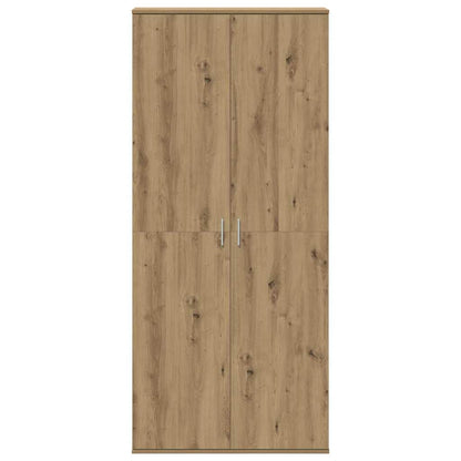 Premium Highboard aus massiver Eiche | 80 X 35 X 180 cm | Handgefertigter Design-Schrank | Rustikale Vitrine & Kommode für Wohn- und Esszimmer
