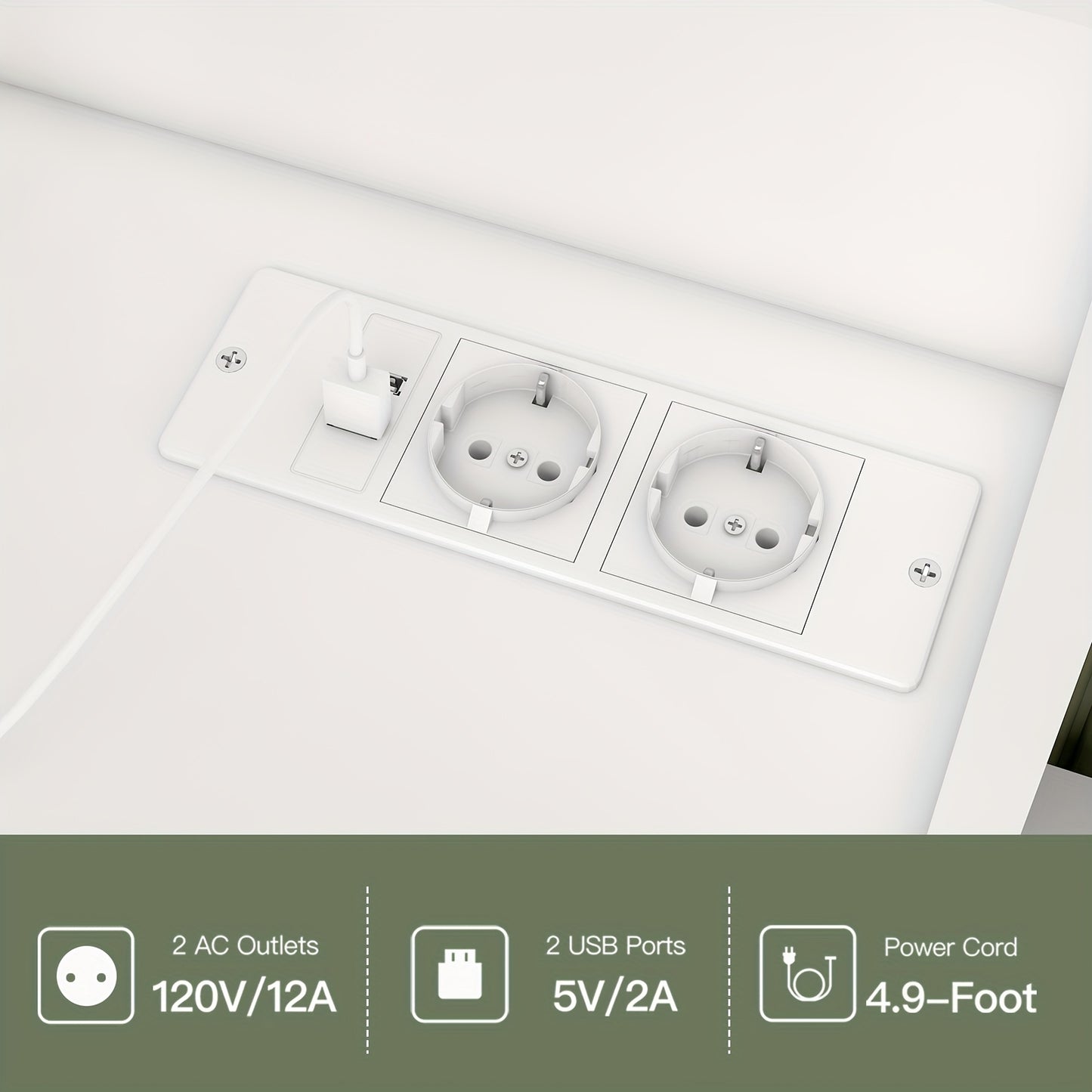 Luxus Eck-Schminktisch Weiß | LED-Spiegel mit Touch-Steuerung | Integrierte Steckdosen & USB | 8 Schubladen | Das ideale Weihnachtsgeschenk